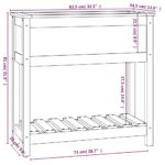 Jardinière avec étagère Marron miel 82,5x34,5x81 cm Bois de pin – Image 6