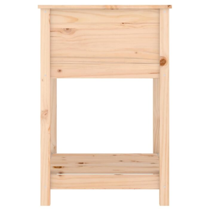 Jardinière avec étagère 54x54x81 cm Bois massif de pin – Image 4