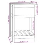 Jardinière avec étagère 54x54x81 cm Bois massif de pin – Image 6