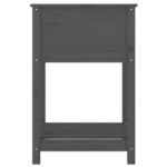Jardinière avec étagère Gris 54x54x81 cm Bois massif de pin – Image 4