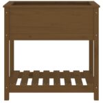 Jardinière avec étagère Marron miel 82,5x54x81 cm Bois de pin – Image 3