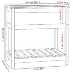 Jardinière avec étagère Marron miel 82,5x54x81 cm Bois de pin – Image 6