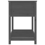 Jardinière avec étagère Gris 111,5x54x81 cm Bois massif de pin – Image 4