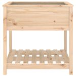 Jardinière avec étagère 82,5x82,5x81 cm Bois massif de pin – Image 3