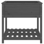 Jardinière avec étagère Gris 82,5x82,5x81 cm Bois massif de pin – Image 3