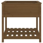 Jardinière avec étagère Marron miel 82,5x82,5x81 cm Bois de pin – Image 3