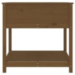 Jardinière avec étagère Marron miel 82,5x82,5x81 cm Bois de pin – Image 4