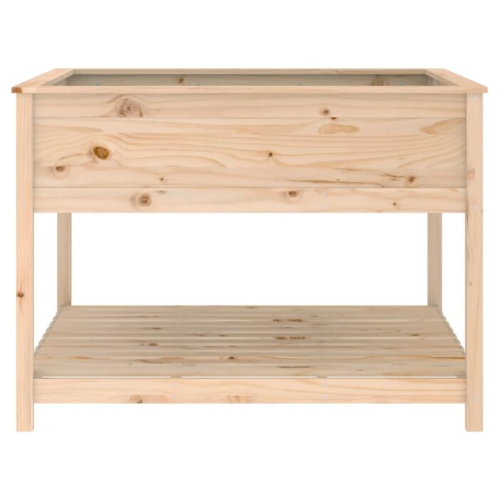 Jardinière avec étagère 111,5x111,5x81 cm Bois massif de pin – Image 4