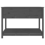 Jardinière et étagère Gris 111,5x111,5x81 cm Bois massif de pin – Image 4