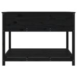 Jardinière et étagère Noir 111,5x111,5x81 cm Bois massif de pin – Image 4