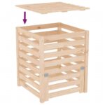 Composteur 63,5x63,5x77,5 cm Bois massif de pin – Image 6