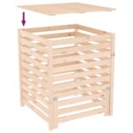 Composteur 82,5x82,5x99,5 cm Bois massif de pin – Image 6