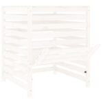 Composteur Blanc 82,5x82,5x99,5 cm Bois massif de pin – Image 4