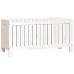 Boîte de rangement de jardin Blanc 108x42,5x54 cm Bois de pin – Image 3