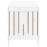 Boîte de rangement de jardin Blanc 108x42,5x54 cm Bois de pin – Image 5