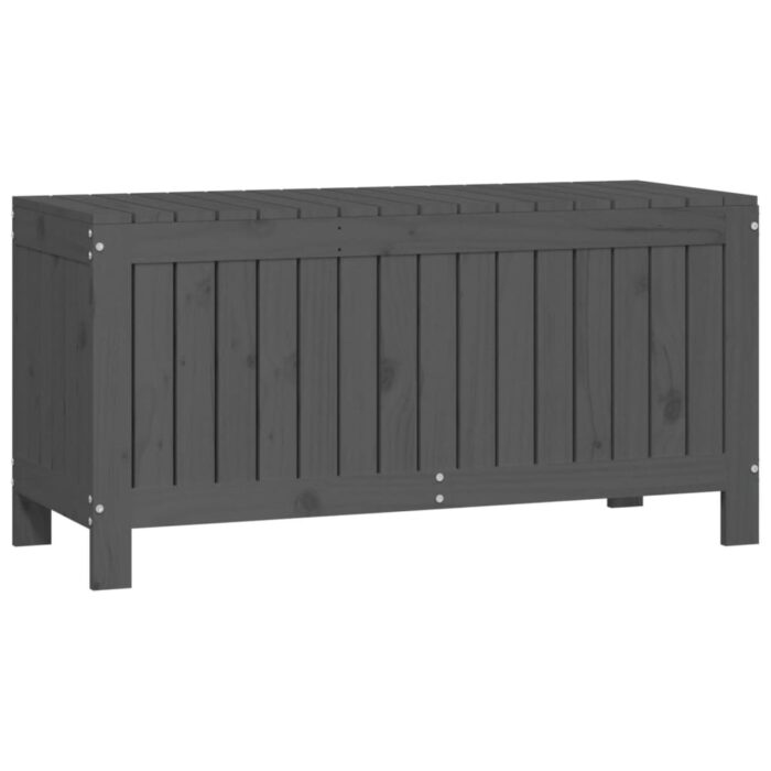 Boîte de rangement de jardin Gris 108x42,5x54 cm Bois de pin – Image 3