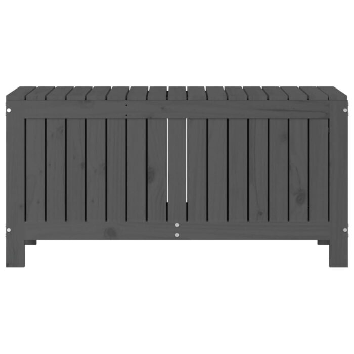 Boîte de rangement de jardin Gris 108x42,5x54 cm Bois de pin – Image 4