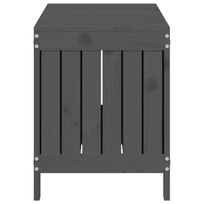 Boîte de rangement de jardin Gris 108x42,5x54 cm Bois de pin – Image 5