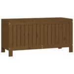 Boîte de rangement de jardin Marron miel 108x42,5x54cm Bois pin – Image 3