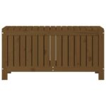 Boîte de rangement de jardin Marron miel 108x42,5x54cm Bois pin – Image 4