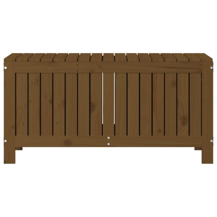 Boîte de rangement de jardin Marron miel 108x42,5x54cm Bois pin – Image 4