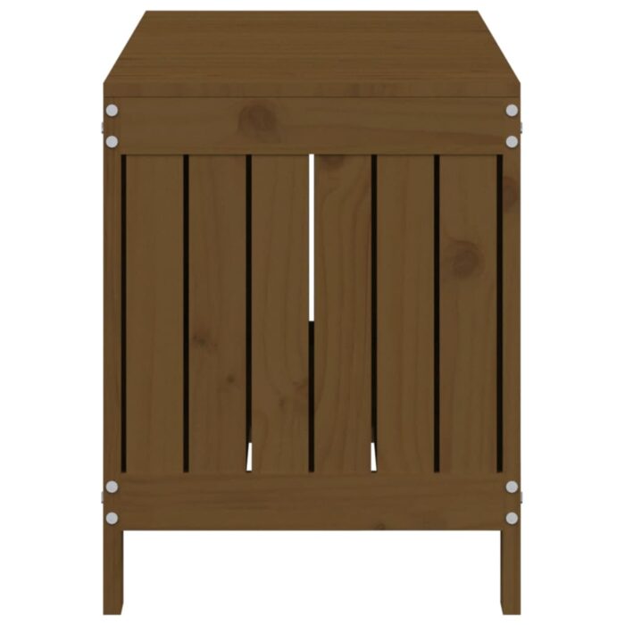 Boîte de rangement de jardin Marron miel 108x42,5x54cm Bois pin – Image 5