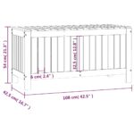 Boîte de rangement de jardin Marron miel 108x42,5x54cm Bois pin – Image 8