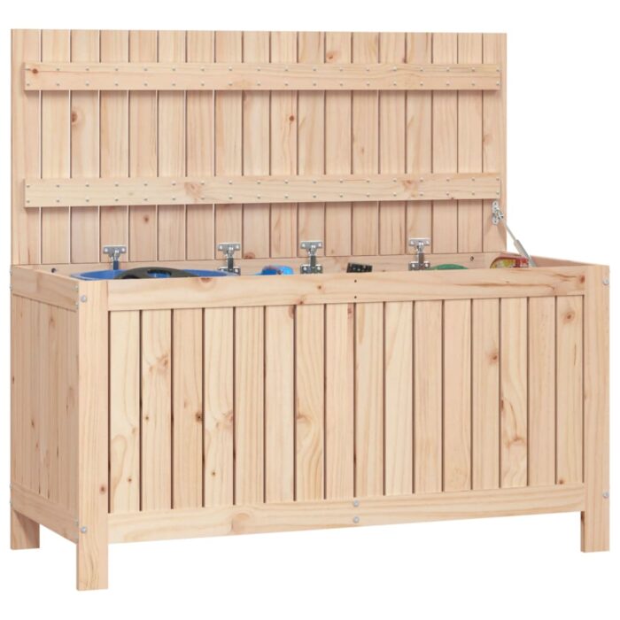 Boîte de rangement de jardin 115x49x60 cm Bois massif de pin – Image 2