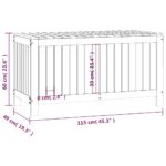 Boîte de rangement de jardin 115x49x60 cm Bois massif de pin – Image 8