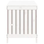 Boîte de rangement de jardin Blanc 115x49x60 cm Bois de pin – Image 5