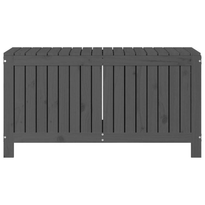Boîte de rangement de jardin Gris 115x49x60 cm Bois de pin – Image 4