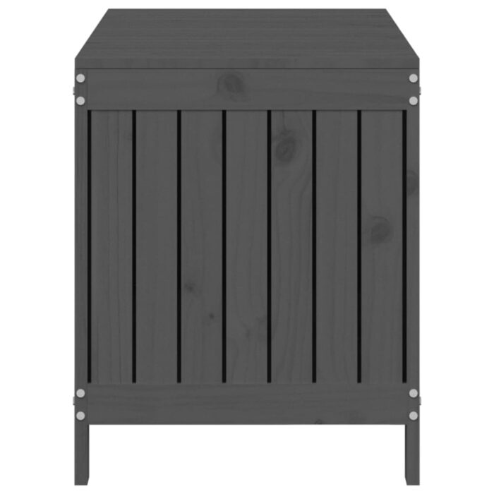 Boîte de rangement de jardin Gris 115x49x60 cm Bois de pin – Image 5