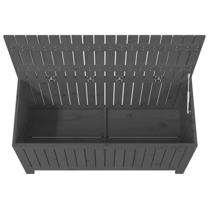 Boîte de rangement de jardin Gris 115x49x60 cm Bois de pin – Image 6