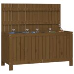 Boîte de rangement de jardin Marron miel 115x49x60 cm Bois pin – Image 2