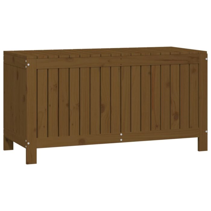 Boîte de rangement de jardin Marron miel 115x49x60 cm Bois pin – Image 3