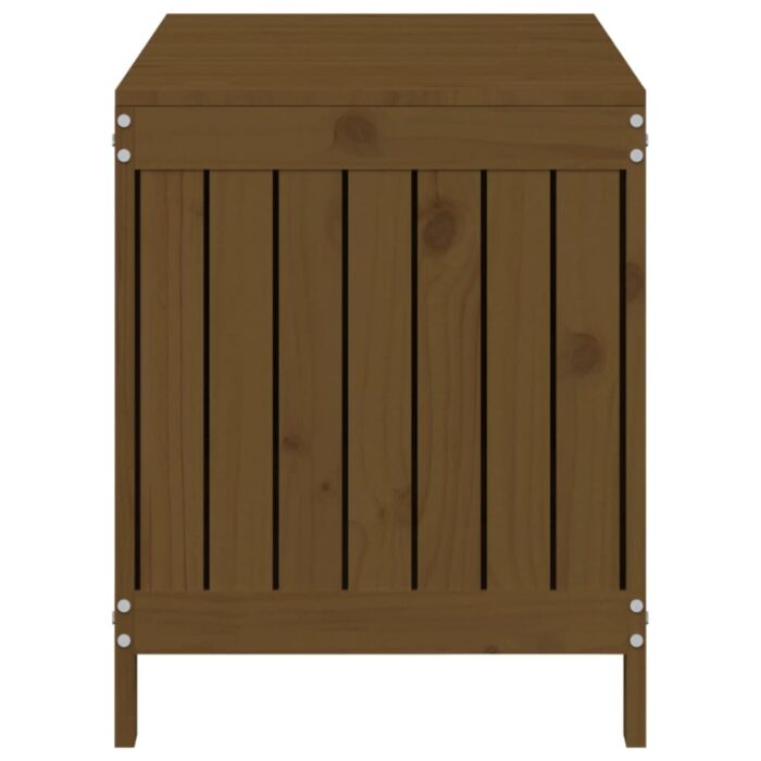 Boîte de rangement de jardin Marron miel 115x49x60 cm Bois pin – Image 5
