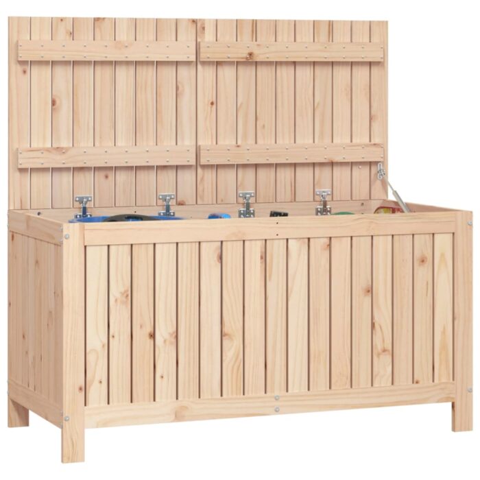 Boîte de rangement de jardin 121x55x64 cm Bois massif de pin – Image 2