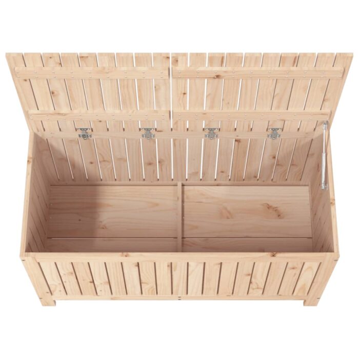 Boîte de rangement de jardin 121x55x64 cm Bois massif de pin – Image 6