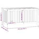Boîte de rangement de jardin 121x55x64 cm Bois massif de pin – Image 8