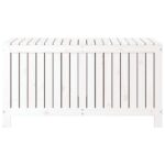 Boîte de rangement de jardin Blanc 121x55x64 cm Bois de pin – Image 4
