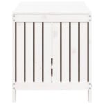 Boîte de rangement de jardin Blanc 121x55x64 cm Bois de pin – Image 5