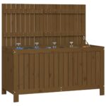 Boîte de rangement de jardin Marron miel 121x55x64 cm Bois pin – Image 2