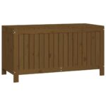 Boîte de rangement de jardin Marron miel 121x55x64 cm Bois pin – Image 3