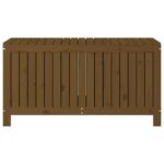 Boîte de rangement de jardin Marron miel 121x55x64 cm Bois pin – Image 4