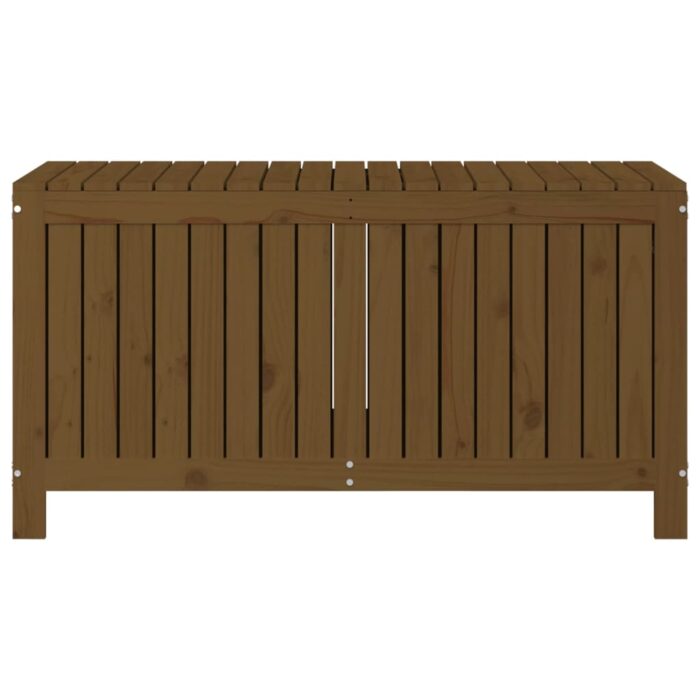Boîte de rangement de jardin Marron miel 121x55x64 cm Bois pin – Image 4