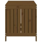 Boîte de rangement de jardin Marron miel 121x55x64 cm Bois pin – Image 5