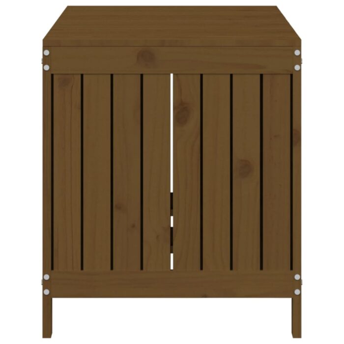 Boîte de rangement de jardin Marron miel 121x55x64 cm Bois pin – Image 5