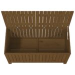 Boîte de rangement de jardin Marron miel 121x55x64 cm Bois pin – Image 6