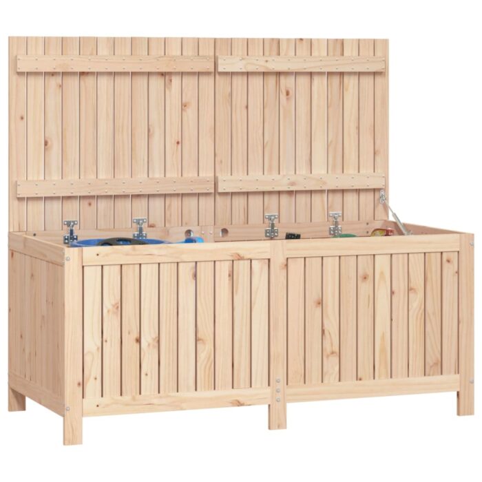 Boîte de rangement de jardin 147x68x64 cm Bois massif de pin – Image 2