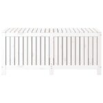 Boîte de rangement de jardin Blanc 147x68x64 cm Bois de pin – Image 4
